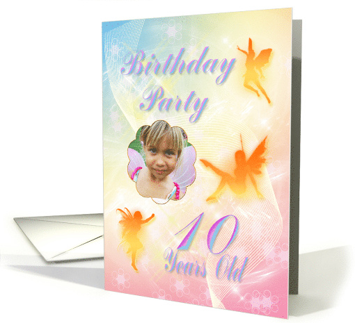 10th Birthday Party Invitation Fairies card (852443)