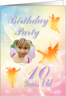 10th Birthday Party Invitation Fairies card