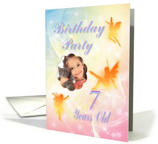 7th Birthday Party Invitation Fairies card (852448)