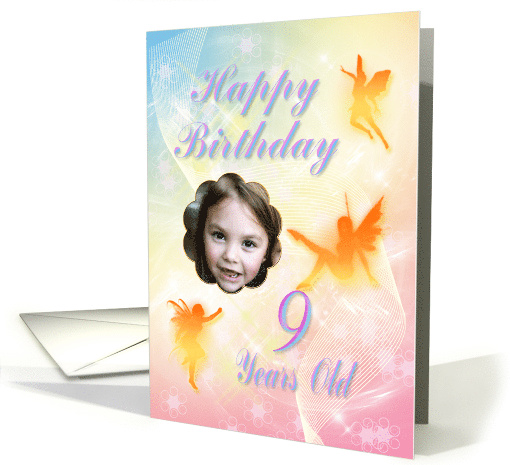 9th Birthday Fairies Add a Photo card (852455)