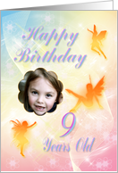 9th Birthday Fairies Add a Photo card