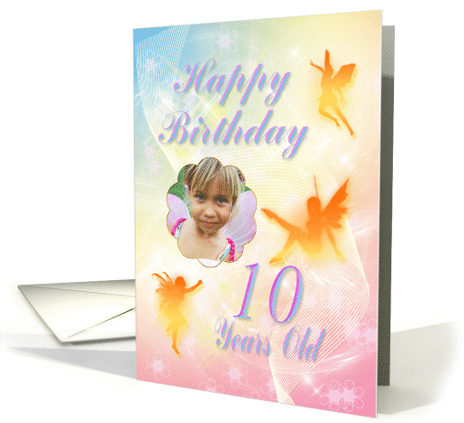 Fairy 10th birthday Photo card (852457)