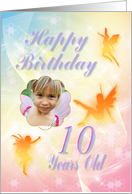 Fairy 10th birthday Photo card