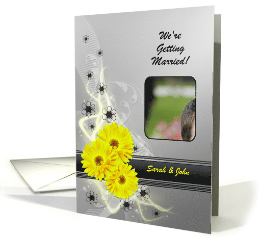 Wedding Invitation Yellow Flowers card (852604)