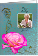 Add a Picture Rose Birthday card
