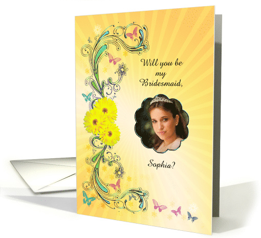 Bridesmaid Invitation Yellow Daisies card (852955)