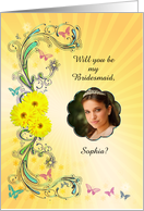 Bridesmaid Invitation Yellow Daisies card