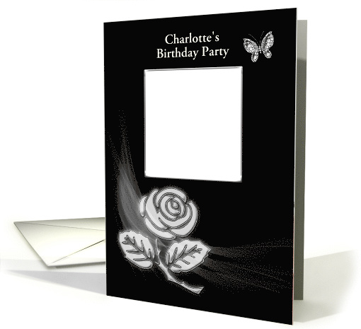 Birthday Party Invitation Add a Picture card (855691)