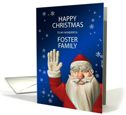 Foster Family, Waving Santa Christmas card (856421)