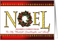 To Granddaughter and family, an elegant Christmas card