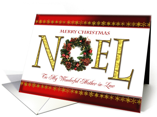 For Mother-in-Law, an elegant Christmas card (863839)