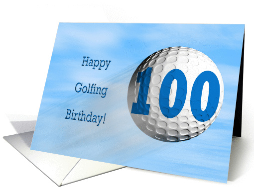 Age 100, Golfing birthday card. card (864062)