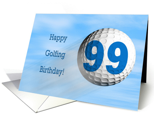 Age 99, Golfing birthday card. card (864098)