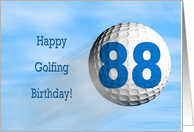 Age 88, Golfing birthday card. card