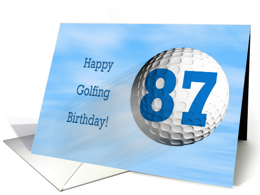 Age 87, Golfing birthday card. card (864284)