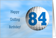 Age 84, Golfing birthday card. card