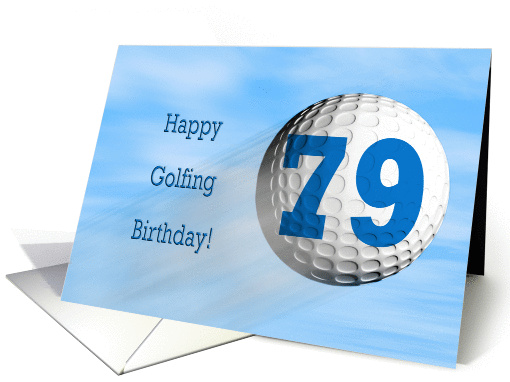 Age 79, Golfing birthday card. card (864304)