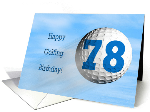 Age 78, Golfing birthday card. card (864308)
