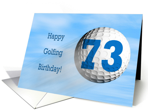Age 73, Golfing birthday card. card (864315)