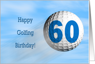 Age 60, Golfing birthday card. card