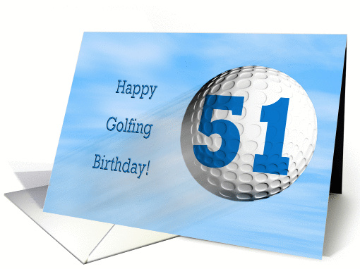 Age 51, Golfing birthday card. card (864575)