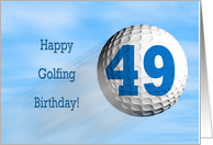 Age 49, Golfing birthday card. card