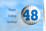 Age 48, Golfing birthday card. card