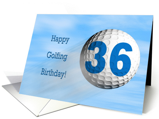 Age 36, Golfing birthday card. card (864592)