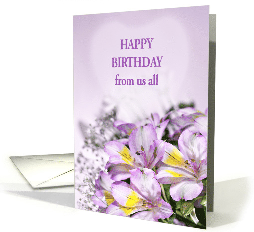 Birthday with Alstroemeria Lily Flowers card (878195)