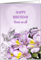Birthday with Alstroemeria Lily Flowers card