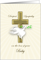 Baby Sympathy Golden Cross card