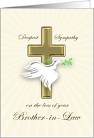 Brother-in-law Sympathy Golden Cross card