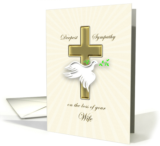 Wife Sympathy Golden Cross card (880183)