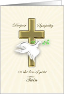 Twin Sympathy Golden Cross card