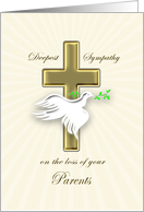 Parents Sympathy Golden Cross card