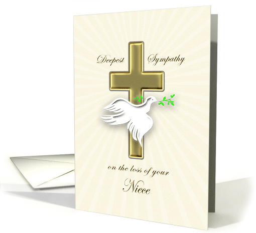 Niece Sympathy Golden Cross card (880193)