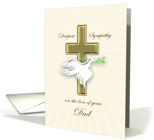 Dad Sympathy Golden Cross card (880360)