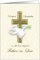Father-in-law Sympathy Golden Cross card