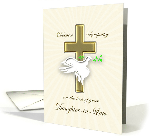 Daughter-in-law Sympathy Golden Cross card (880362)