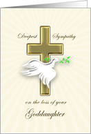 Goddaughter Sympathy Golden Cross card