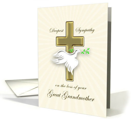Great Grandmother Sympathy Golden Cross card (880369)