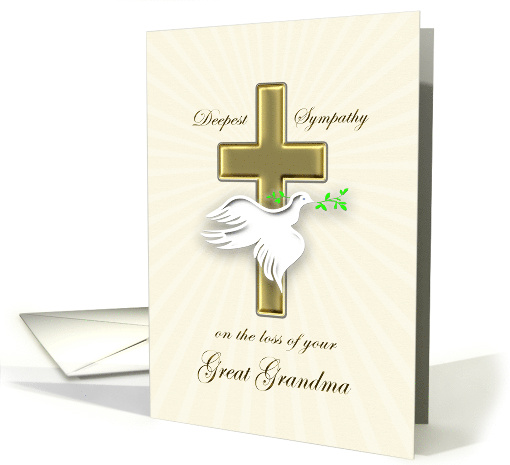 Great Grandma Sympathy Golden Cross card (880370)