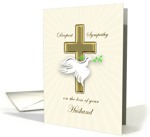 Husband Sympathy Golden Cross card (880375)