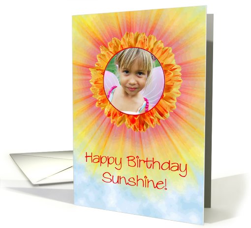 Sunshine flower photo birthday card (886045)