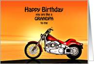 Like a Grandpa, Birthday with a Motorbike in the Sunset card