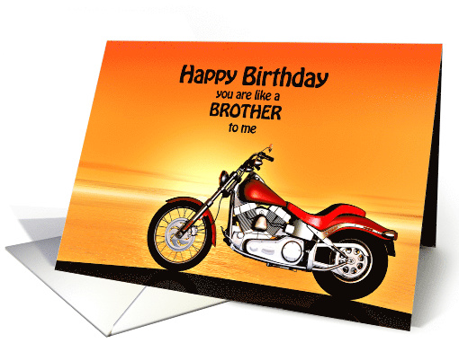 Like a Brother, Birthday with a Motorbike in the Sunset card (891673)