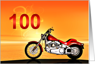100th Birthday Motorbike card