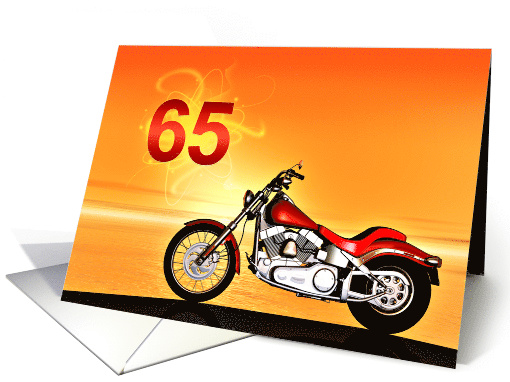 65th Birthday Motorbike card (893276)