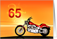 65th Birthday Motorbike card