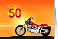 50th Birthday Motorbike card